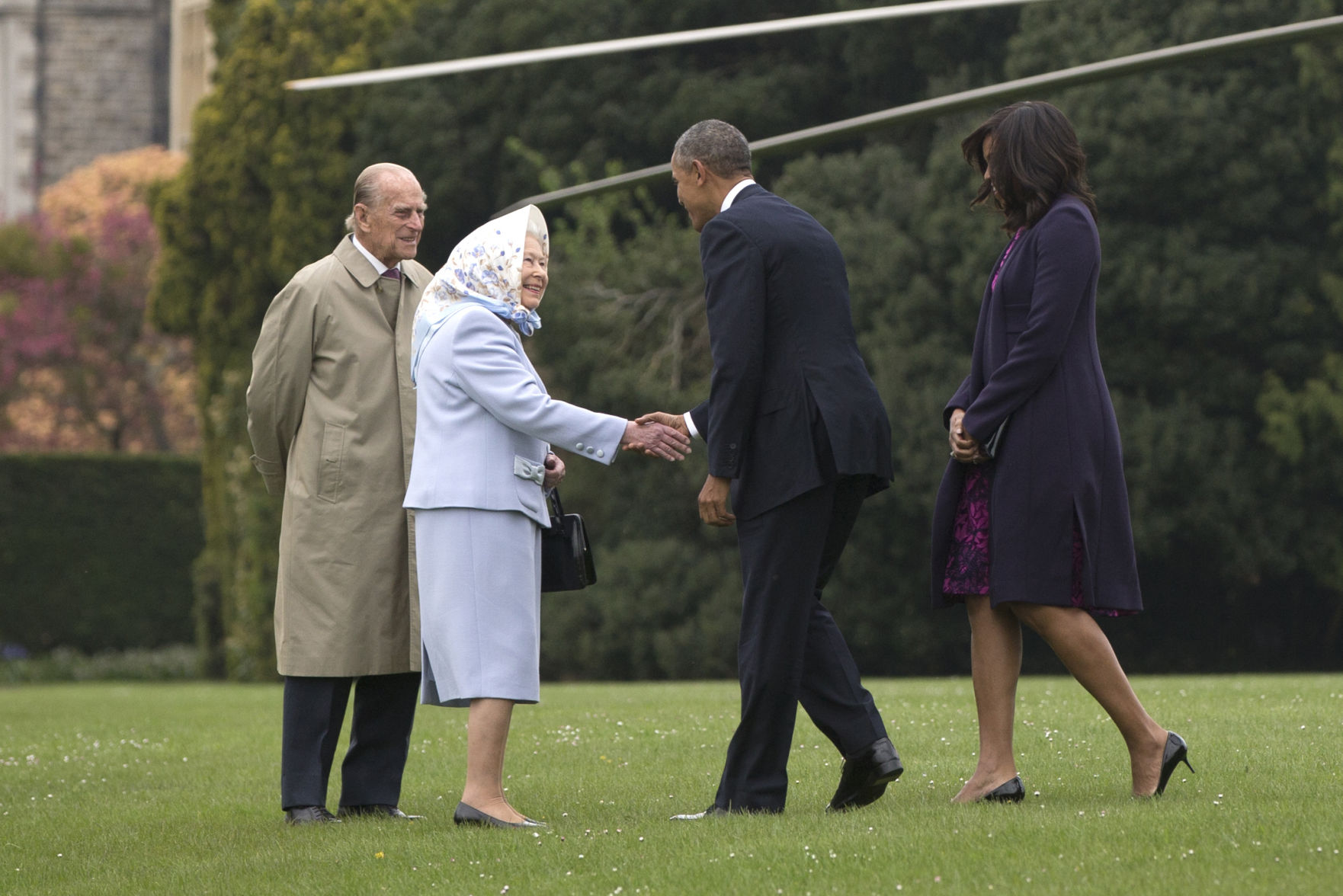2016: Duke of Edinburgh, Queen Elizabeth II, Barack Obama and Michelle Obama